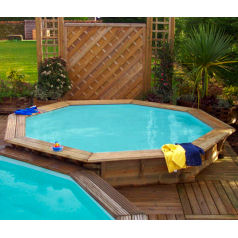 Piscina redonda de madeira 400